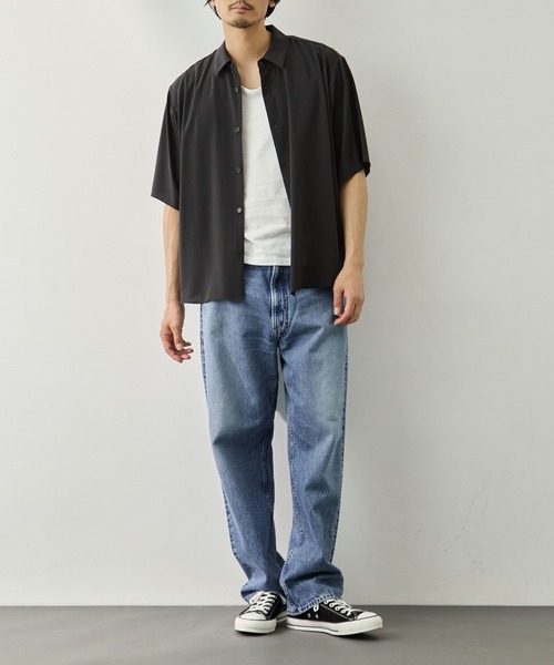 CITY TOKYO（シティトウキョウ）の「【CITY TOKYO】Air pleats リラックスS/Sシャツ（シャツ/ブラウス・メンズ・サックスブルー/ダークグレー/ライトベージュ・1/2）」の10枚目の写真
