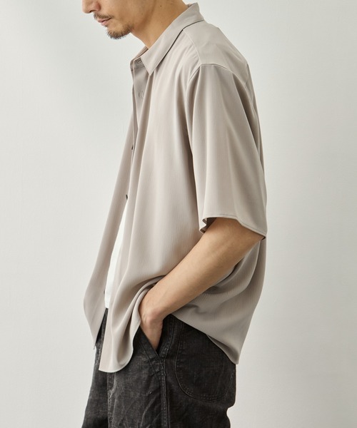CITY TOKYO（シティトウキョウ）の「【CITY TOKYO】Air pleats リラックスS/Sシャツ（シャツ/ブラウス・メンズ・サックスブルー/ダークグレー/ライトベージュ・1/2）」の17枚目の写真