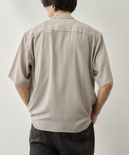 CITY TOKYO（シティトウキョウ）の「【CITY TOKYO】Air pleats リラックスS/Sシャツ（シャツ/ブラウス・メンズ・サックスブルー/ダークグレー/ライトベージュ・1/2）」の18枚目の写真