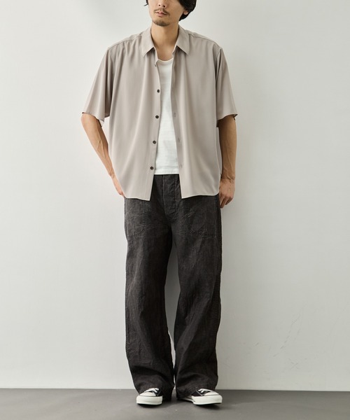 CITY TOKYO（シティトウキョウ）の「【CITY TOKYO】Air pleats リラックスS/Sシャツ（シャツ/ブラウス・メンズ・サックスブルー/ダークグレー/ライトベージュ・1/2）」の15枚目の写真