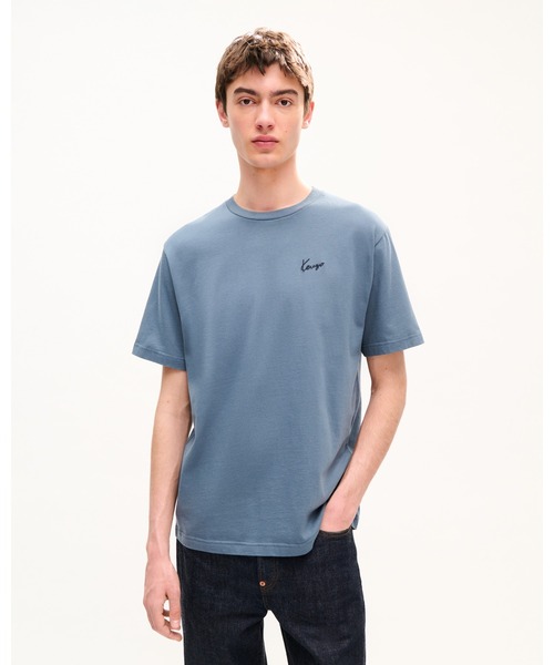 KENZO(ケンゾー)の「'KENZO Signature' エンブロイダリー Tシャツ イン コットン(Tシャツ/カットソー・メンズ・グレー系その他・MEDIUM/X-SMALL/LARGE/X-LARGE/SMALL)」の1枚目の写真