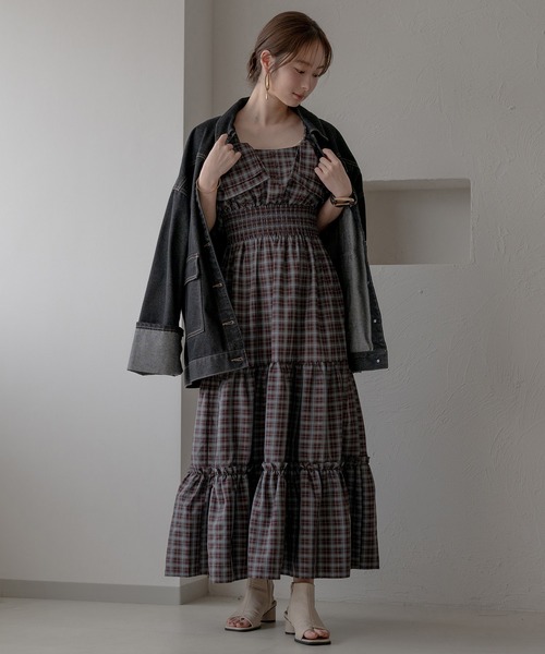 2way sleeve tiered onepiece / 2wayスリーブティアードワンピース