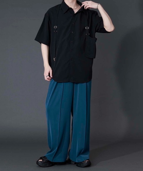 Ellno Loset(エルノロゼット)の「【機能性付き】ノーブルトロミセミフレアパンツ/SETUP対応(スラックス・メンズ・ブラック/グリーン/チャコール・LARGE/MEDIUM/SMALL/X-SMALL)」の17枚目の写真