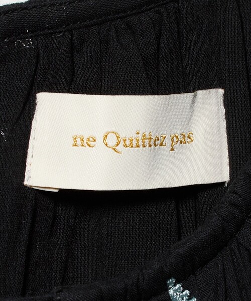NE QUITTEZ PAS!（ヌキテパ）の「＜ne Quittez pas＞コットンボイル ジャスミンシシュウ ワンピース＜Select by EMMEL REFINES＞（ワンピース・レディース・ブラック・M/S）」の9枚目の写真