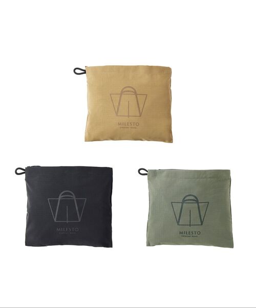 TRAVEL SHOP MILESTO(トラベルショップミレスト)の「MILESTO UTILITY パッカブルトートバッグM(トートバッグ・レディース・ブラック/キャメル/カーキ・フリ-)」の6枚目の写真