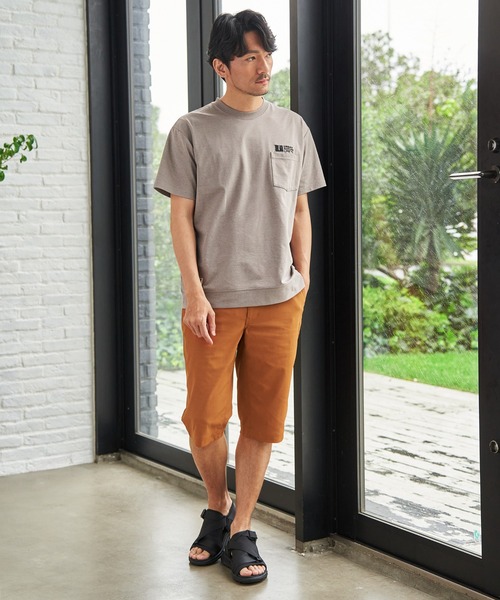 ikka(イッカ)の「6.5分丈ドビーイージーハーフパンツ(その他パンツ・メンズ・ベージュ/ネイビー/オリーブ/ブラック/ブルー/ブラウン系その他/キャメル/ホワイト・M/S/XL/L)」の9枚目の写真