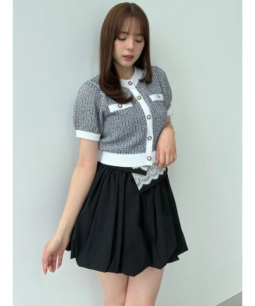 CALNAMUR(カルナムール)の「ツイードライクカーディガン(カーディガン/ボレロ・レディース・レッド/ピンク/イエロー/ネイビー・FREE)」の20枚目の写真