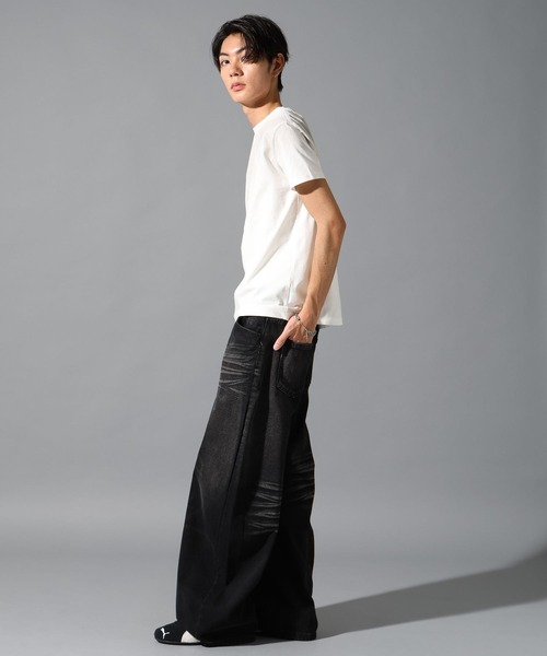 LAND MUSEUM（ランドミュージアム）の「LAND MUSEUM／スモークグラデＴ（Tシャツ/カットソー・メンズ・ホワイト/ブラック・MEDIUM/LARGE）」の5枚目の写真