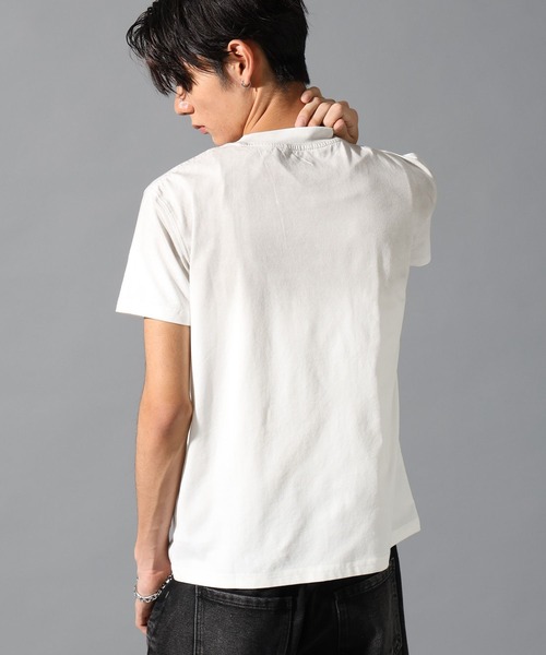LAND MUSEUM（ランドミュージアム）の「LAND MUSEUM／スモークグラデＴ（Tシャツ/カットソー・メンズ・ホワイト/ブラック・MEDIUM/LARGE）」の9枚目の写真