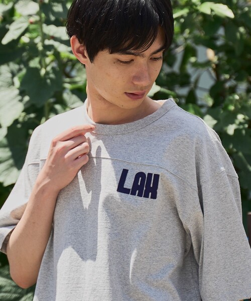 coen(コーエン)の「ヴィンテージライクフットボールTシャツ(Tシャツ/カットソー・メンズ・グレー/ダークグレー/オフホワイト・M/L/XL)」の2枚目の写真
