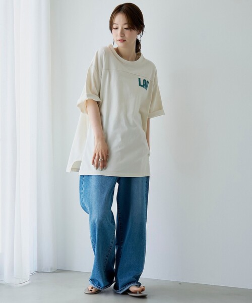 coen(コーエン)の「ヴィンテージライクフットボールTシャツ(Tシャツ/カットソー・メンズ・グレー/ダークグレー/オフホワイト・M/L/XL)」の6枚目の写真