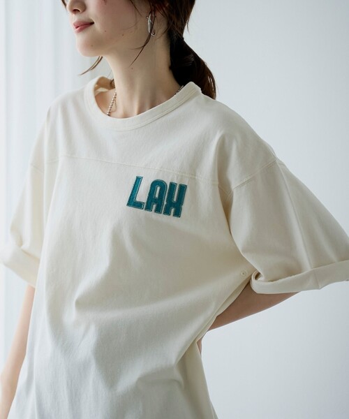 coen(コーエン)の「ヴィンテージライクフットボールTシャツ(Tシャツ/カットソー・メンズ・グレー/ダークグレー/オフホワイト・M/L/XL)」の11枚目の写真