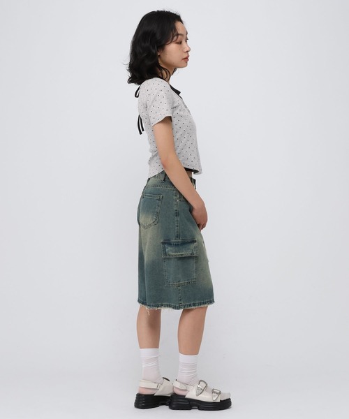 3.3 Field Trip (3.3フィールドトリップ)の「3.3 Field Trip/ドットレイヤード半袖(Tシャツ/カットソー・レディース・ホワイト/ブラック/グレー・FREE)」の18枚目の写真