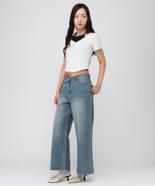 3.3 Field Trip (3.3フィールドトリップ)の「3.3 Field Trip/ドットレイヤード半袖(Tシャツ/カットソー・レディース・ホワイト/ブラック/グレー・FREE)」の11枚目の写真