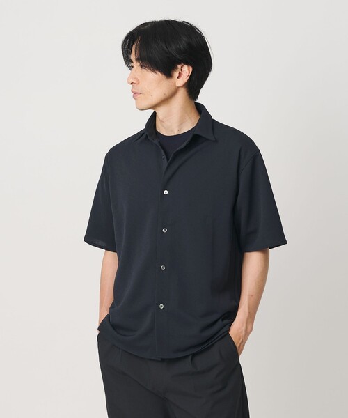 BEAUTY&YOUTH UNITED ARROWS(ビューティーアンドユースユナイテッドアローズ)の「ドライ スムース ジャージー ショートスリーブシャツ 吸水速乾(シャツ/ブラウス・メンズ・ネイビー/ダークグレー・L/XL/S/M)」の3枚目の写真