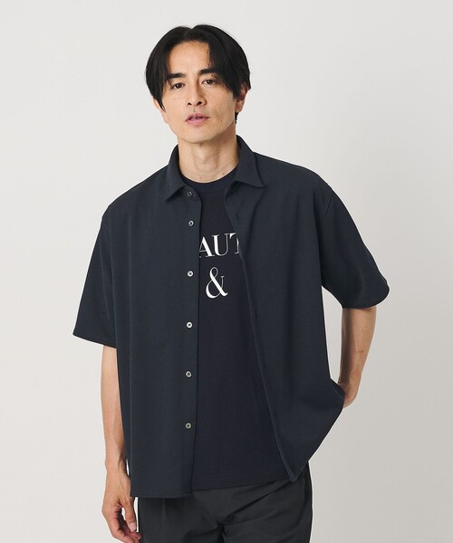 BEAUTY&YOUTH UNITED ARROWS(ビューティーアンドユースユナイテッドアローズ)の「ドライ スムース ジャージー ショートスリーブシャツ 吸水速乾(シャツ/ブラウス・メンズ・ネイビー/ダークグレー・L/XL/S/M)」の4枚目の写真