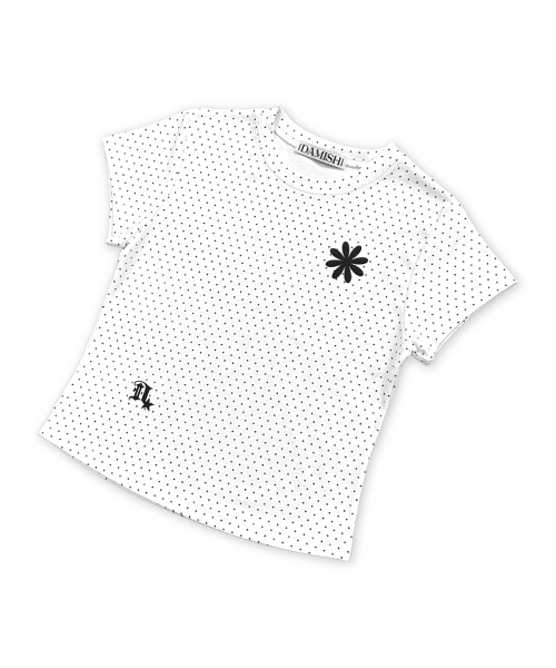 DAMISH(ダミシュ)の「フラワーシンボルポルカドットショートスリーブTシャツ_ホワイト(Tシャツ/カットソー・レディース・ホワイト・OS)」の6枚目の写真
