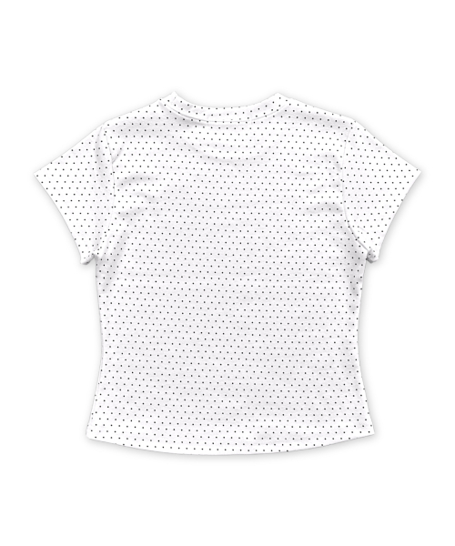 DAMISH(ダミシュ)の「フラワーシンボルポルカドットショートスリーブTシャツ_ホワイト(Tシャツ/カットソー・レディース・ホワイト・OS)」の5枚目の写真