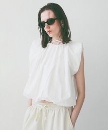 CLANE（クラネ）の「W FACE BALLOON GATHER RIBBON TOPS（シャツ/ブラウス）」
