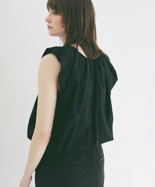 CLANE(クラネ)の「W FACE BALLOON GATHER RIBBON TOPS(シャツ/ブラウス・レディース・サックスブルー/ブラック/ホワイト・2/1)」の21枚目の写真