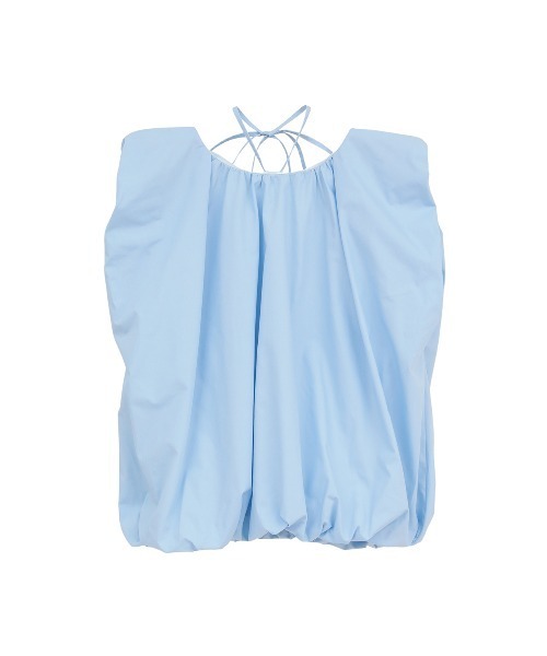 CLANE(クラネ)の「W FACE BALLOON GATHER RIBBON TOPS(シャツ/ブラウス・レディース・サックスブルー/ブラック/ホワイト・2/1)」の7枚目の写真