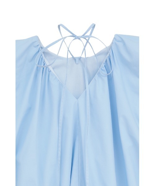 CLANE(クラネ)の「W FACE BALLOON GATHER RIBBON TOPS(シャツ/ブラウス・レディース・サックスブルー/ブラック/ホワイト・2/1)」の8枚目の写真
