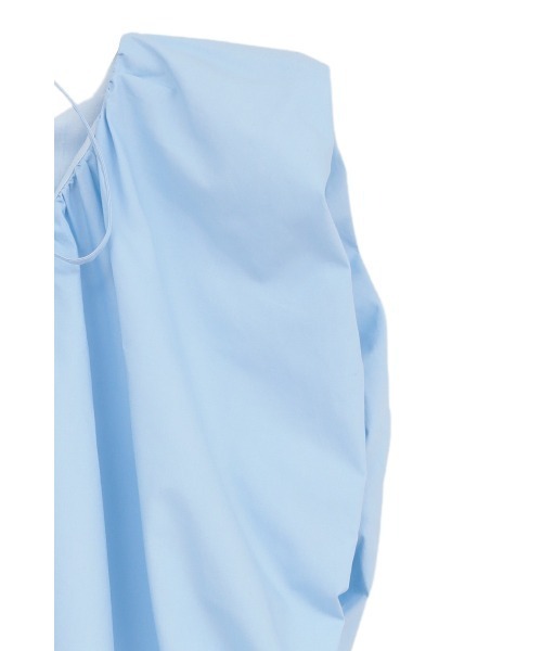 CLANE(クラネ)の「W FACE BALLOON GATHER RIBBON TOPS(シャツ/ブラウス・レディース・サックスブルー/ブラック/ホワイト・2/1)」の9枚目の写真