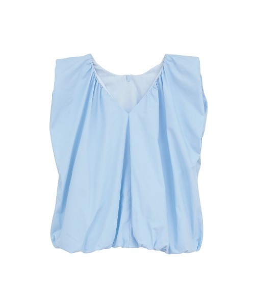 CLANE(クラネ)の「W FACE BALLOON GATHER RIBBON TOPS(シャツ/ブラウス・レディース・サックスブルー/ブラック/ホワイト・2/1)」の12枚目の写真