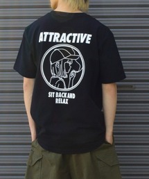 DOUBLE STEAL（ダブルスティール）の「スモーキングガール SIT BACK AND RELAX半袖Tシャツ（Tシャツ/カットソー）」