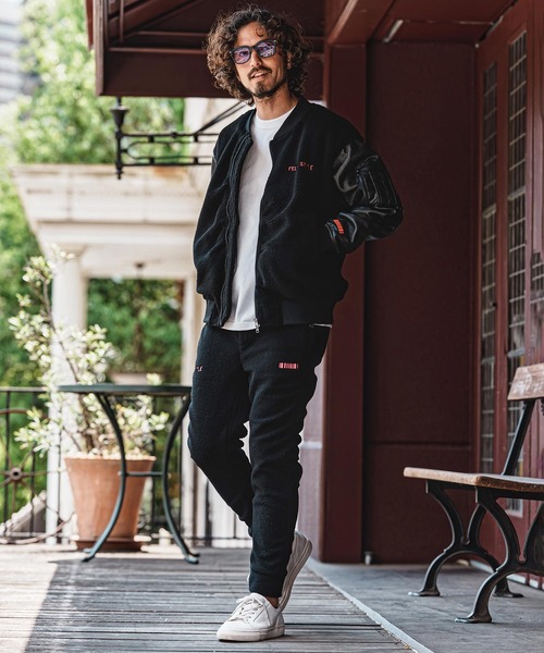 felkod(フィルコッド)の「mj11644- Synthetic Leather×Boa Combo MA-1 Jacket MA-1ジャケット(F26A100)(MA-1・メンズ・ブラック/ホワイト×ブラック・S/M/L)」の13枚目の写真