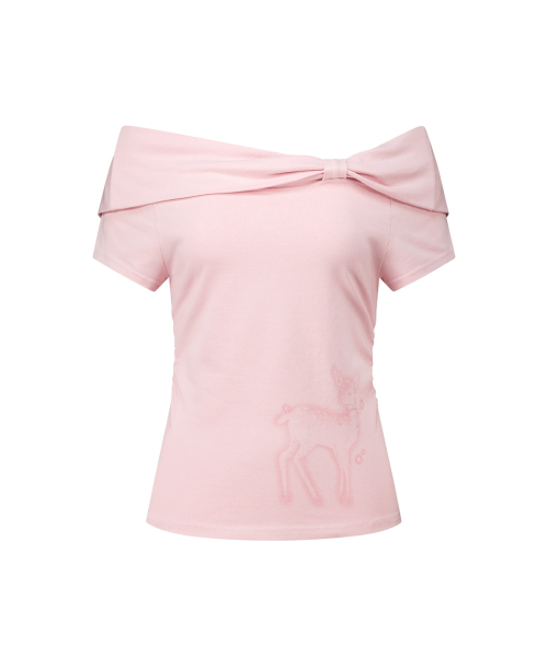 ILLIGO(イリゴ)の「セイソディアボウオフショルダーティーピンク(Tシャツ/カットソー・レディース・その他・OS)」の4枚目の写真