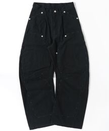 duck double knee curved leg pants