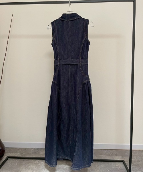 AMAIL(アマイル)の「Vintage Denim Dress(ワンピース・レディース・ブルー・FREE)」の5枚目の写真