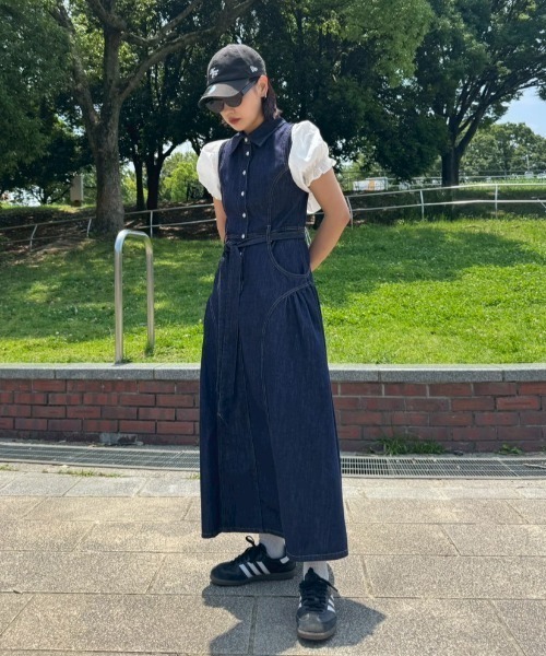 AMAIL(アマイル)の「Vintage Denim Dress(ワンピース・レディース・ブルー・FREE)」の13枚目の写真