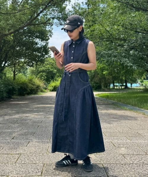 AMAIL(アマイル)の「Vintage Denim Dress(ワンピース・レディース・ブルー・FREE)」の9枚目の写真