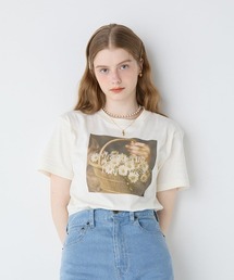 an another angelus | 絵画フラワープリントT/fint フィント(Tシャツ/カットソー)