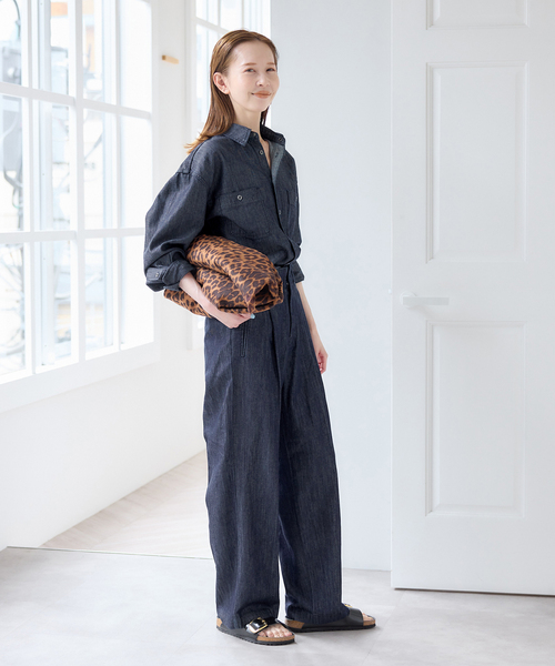 U by SPICK&SPAN（ユーバイスピックアンドスパン）の「ライトデニムカーペンターシャツ（シャツ/ブラウス・レディース・ブルー/ネイビー・FREE）」の5枚目の写真