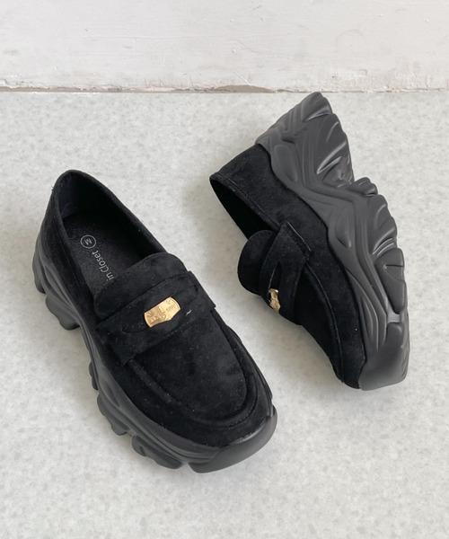 Shoes in Closet（シューズインクローゼット）の「【新入荷】+6.5㎝ 軽量 厚底 ゴールドコイン スニーカー ローファー 6554（スニーカー・レディース・ダークブラウン系8/ブラック/ブラック系8・3L/L/LL/M/S）」の16枚目の写真