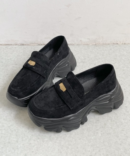 Shoes in Closet（シューズインクローゼット）の「【新入荷】+6.5㎝ 軽量 厚底 ゴールドコイン スニーカー ローファー 6554（スニーカー・レディース・ダークブラウン系8/ブラック/ブラック系8・3L/L/LL/M/S）」の17枚目の写真