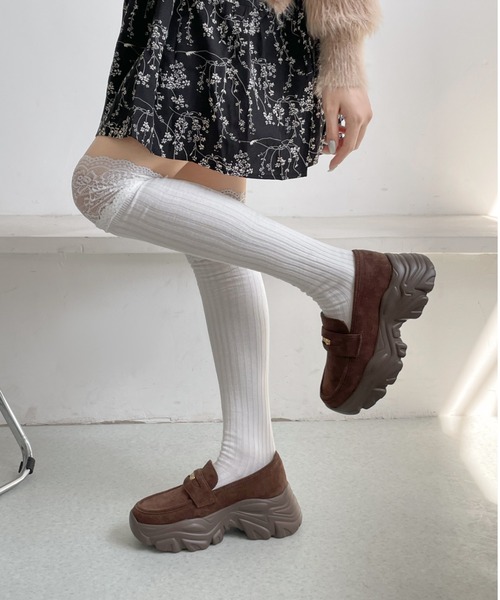 Shoes in Closet（シューズインクローゼット）の「【新入荷】+6.5㎝ 軽量 厚底 ゴールドコイン スニーカー ローファー 6554（スニーカー・レディース・ダークブラウン系8/ブラック/ブラック系8・3L/L/LL/M/S）」の18枚目の写真