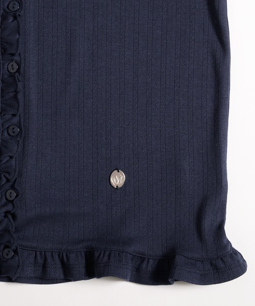 MUHET(ミュエータ)の「eyelet frill cardigan / アイレットフリルカーディガン(カーディガン/ボレロ・レディース・チャコールグレー/ブラウン/ネイビー・FREE)」の8枚目の写真