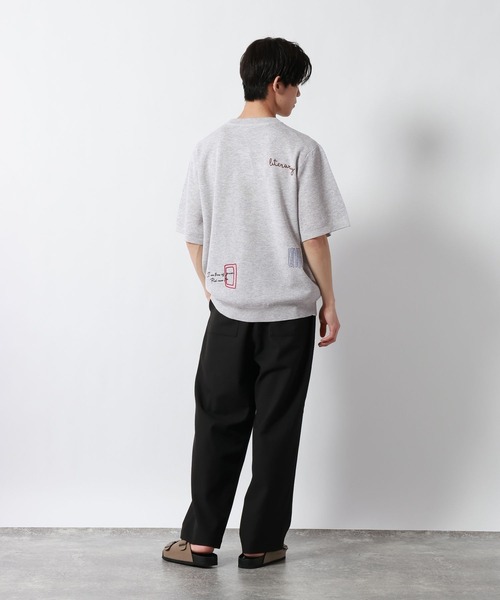 GLOBAL WORK（グローバルワーク）の「スウェットライクオテラク半袖ニットＴ/852730（ニット/セーター・メンズ・ブラウン/グレー/チャコールグレー/ライトグレー・SMALL/MEDIUM/LARGE/X-LARGE）」の13枚目の写真