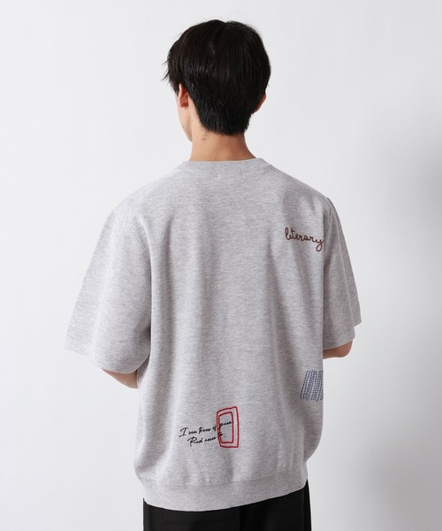 GLOBAL WORK（グローバルワーク）の「スウェットライクオテラク半袖ニットＴ/852730（ニット/セーター・メンズ・ブラウン/グレー/チャコールグレー/ライトグレー・SMALL/MEDIUM/LARGE/X-LARGE）」の20枚目の写真
