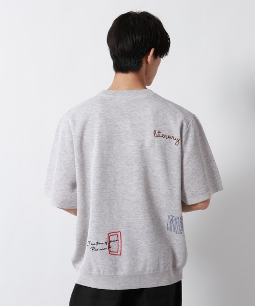 GLOBAL WORK（グローバルワーク）の「スウェットライクオテラク半袖ニットＴ/852730（ニット/セーター・メンズ・ブラウン/グレー/チャコールグレー/ライトグレー・SMALL/MEDIUM/LARGE/X-LARGE）」の21枚目の写真