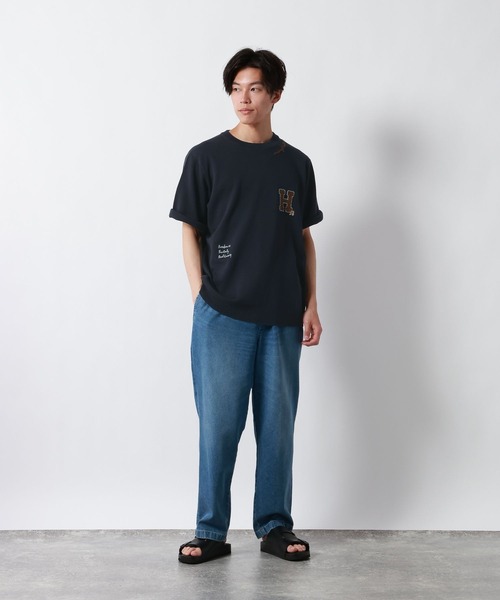 GLOBAL WORK（グローバルワーク）の「スウェットライクオテラク半袖ニットＴ/852730（ニット/セーター・メンズ・ブラウン/グレー/チャコールグレー/ライトグレー・SMALL/MEDIUM/LARGE/X-LARGE）」の5枚目の写真