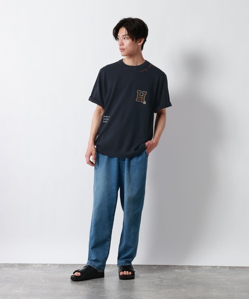 GLOBAL WORK（グローバルワーク）の「スウェットライクオテラク半袖ニットＴ/852730（ニット/セーター・メンズ・ブラウン/グレー/チャコールグレー/ライトグレー・SMALL/MEDIUM/LARGE/X-LARGE）」の7枚目の写真