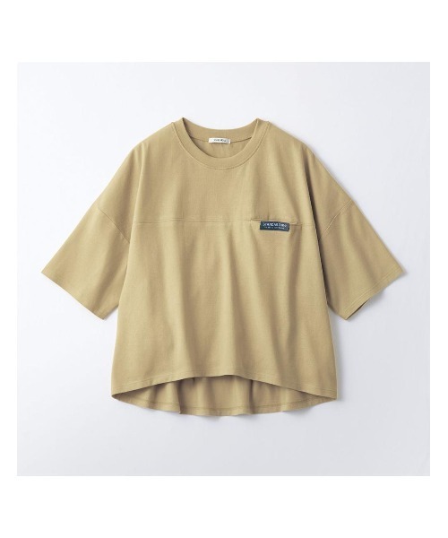 Belle Maison(ベルメゾン)の「【STANDARD me】シームポケット付き綿素材ハーフスリーブTシャツ(Tシャツ/カットソー・キッズ・サックスブルー/スミクロ/ベージュ系その他・XXS/M/S/XS)」の10枚目の写真