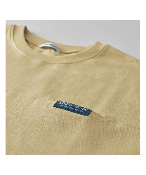 Belle Maison(ベルメゾン)の「【STANDARD me】シームポケット付き綿素材ハーフスリーブTシャツ(Tシャツ/カットソー・キッズ・サックスブルー/スミクロ/ベージュ系その他・XXS/M/S/XS)」の13枚目の写真