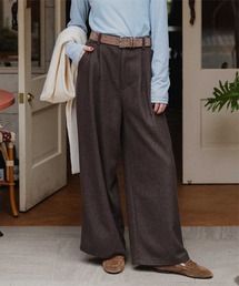 titivate（ティティベイト）の「ウールライクダブルタックワイドパンツ（その他パンツ・レディース）」