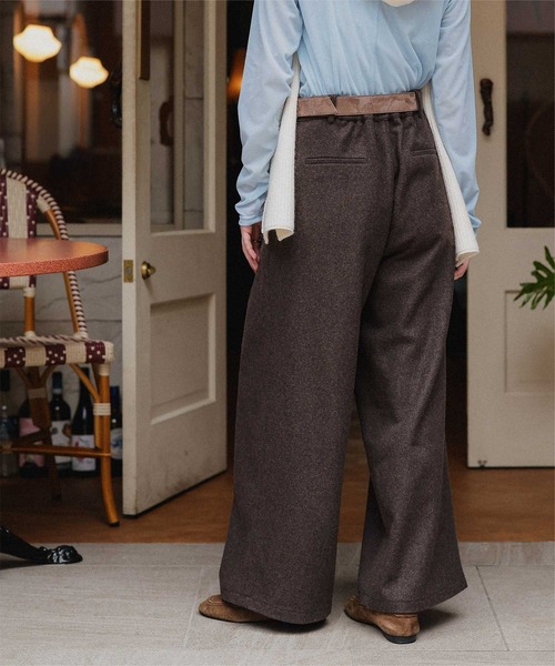 titivate（ティティベイト）の「ウールライクダブルタックワイドパンツ（その他パンツ・レディース・ライトベージュ/チャコール/ダークブラウン/ライトグレー・SP/S/M/L）」の13枚目の写真